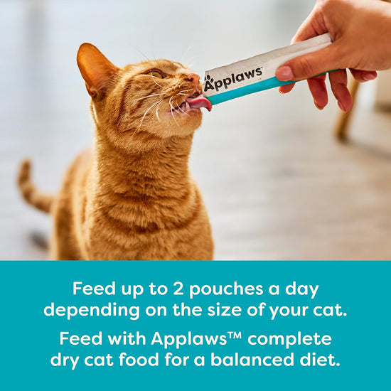 Applaws Natural Grain-Free Tuna Recipe Lickable Cat Treats  - 6 x 14g