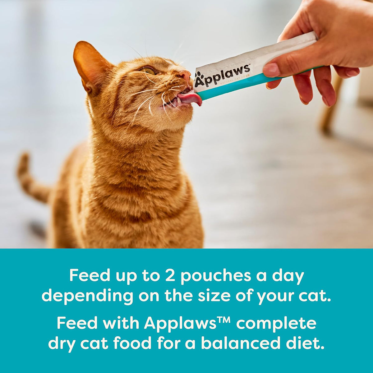 Applaws Natural Grain-Free Tuna Recipe Lickable Cat Treats  - 6 x 14g