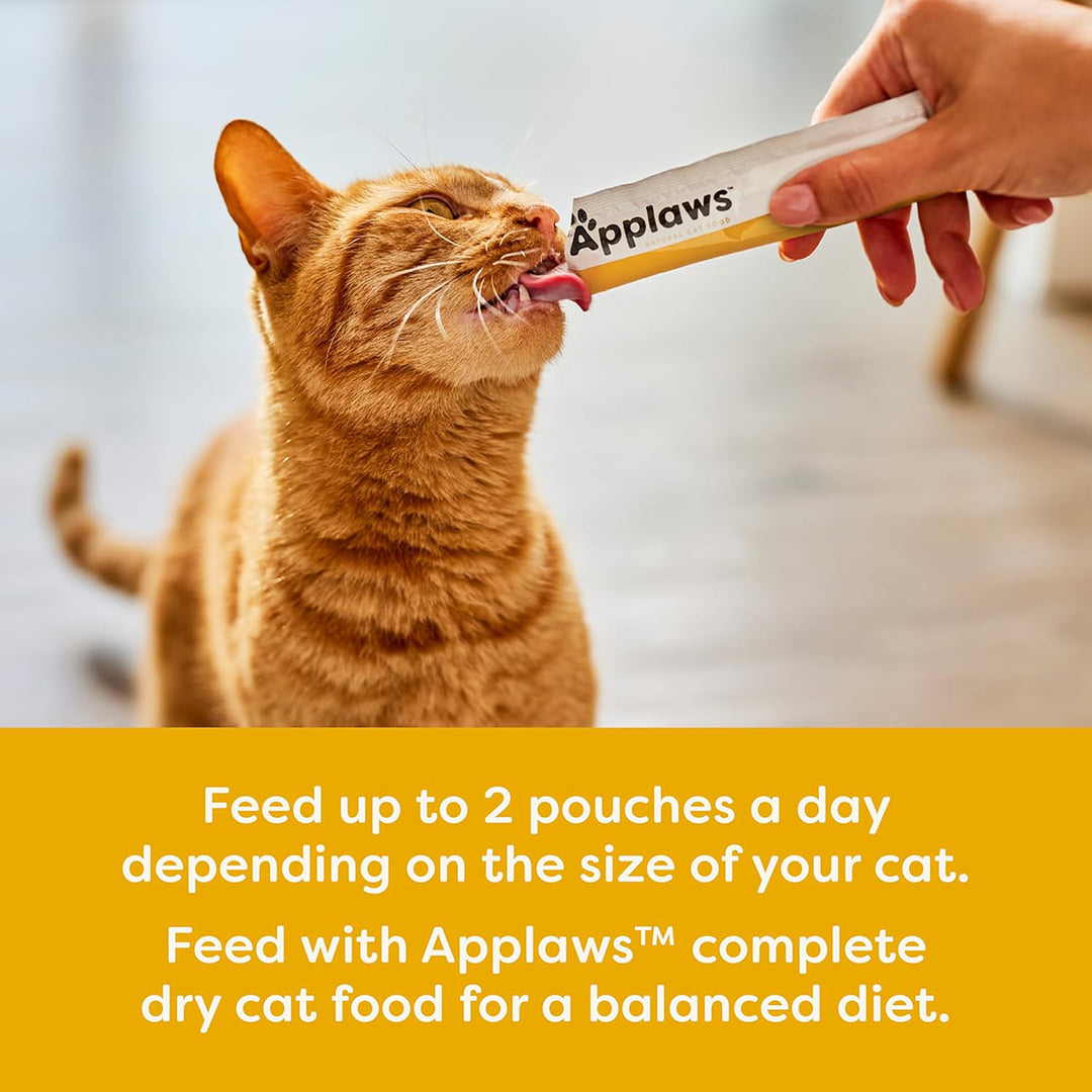 Applaws Natural Grain-Free Chicken Recipe Lickable Cat Treats  - 6 x 14g