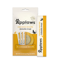 Applaws Natural Grain-Free Chicken Recipe Lickable Cat Treats  - 6 x 14g