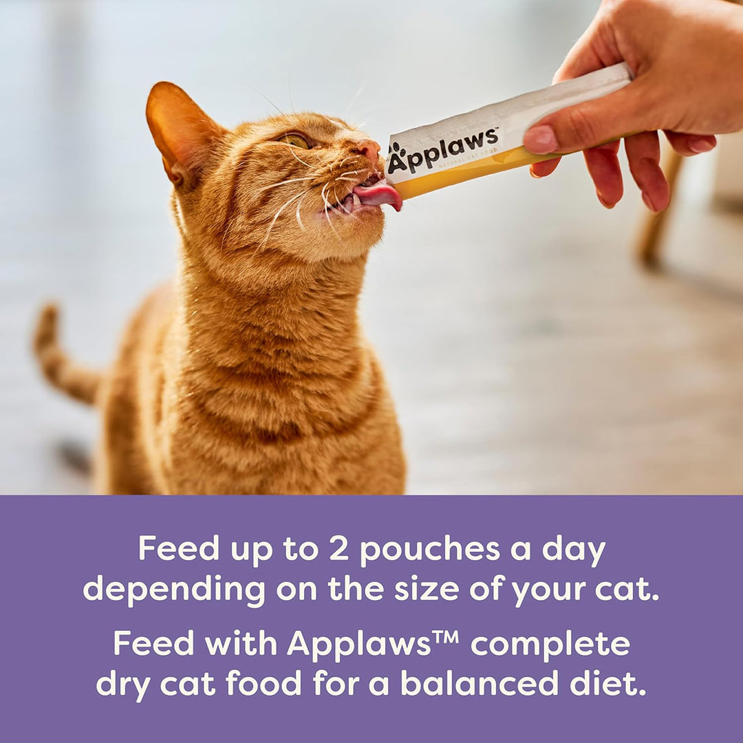 Applaws Natural Grain-Free Lickable Cat Treats (Chicken, Tuna & Salmon) - 6 x 14g