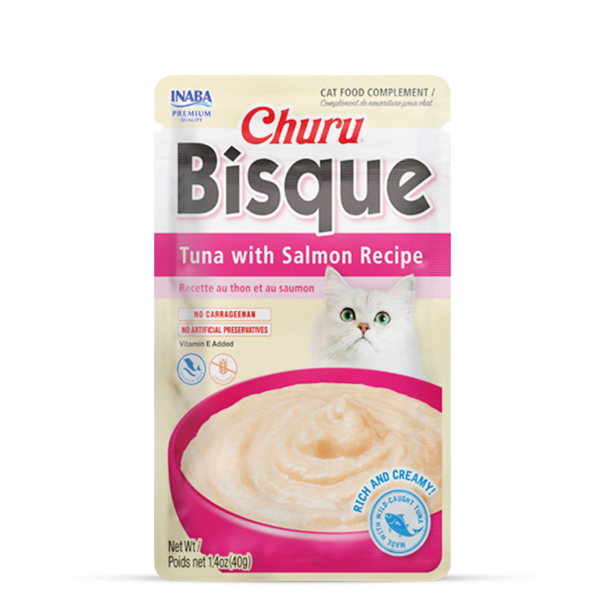 Inaba Churu Bisque Tuna with Salmon Recipe Wet Cat Food - 40 g