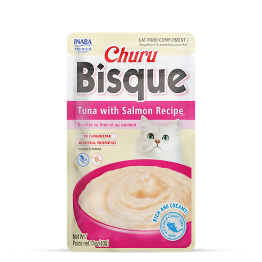 Inaba Churu Bisque Tuna with Salmon Recipe Wet Cat Food - 40 g