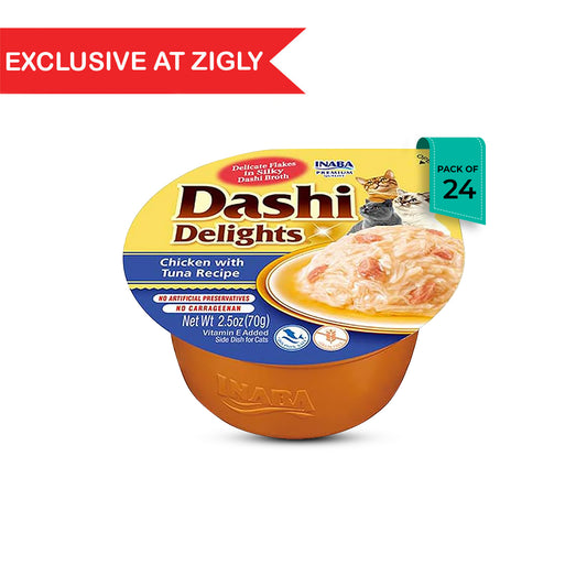 Inaba Dashi Delights Chicken with Tuna Recipe Wet Cat Food - 70g