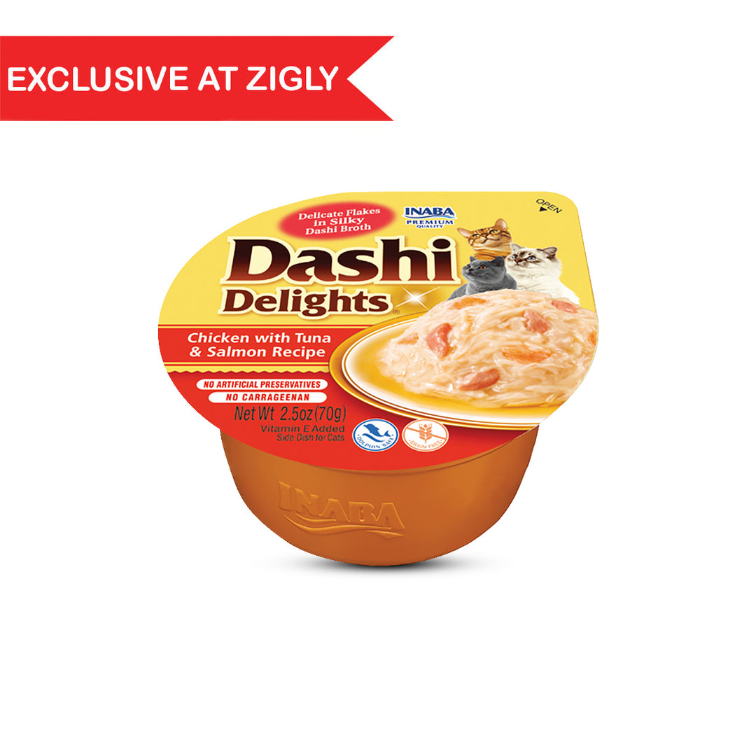 Inaba Dashi Delights Chicken with Tuna & Salmon Recipe Wet Cat Food