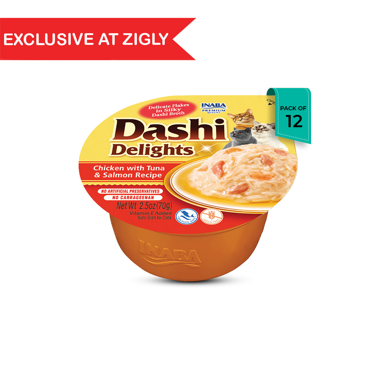 Inaba Dashi Delights Chicken with Tuna & Salmon Recipe Wet Cat Food
