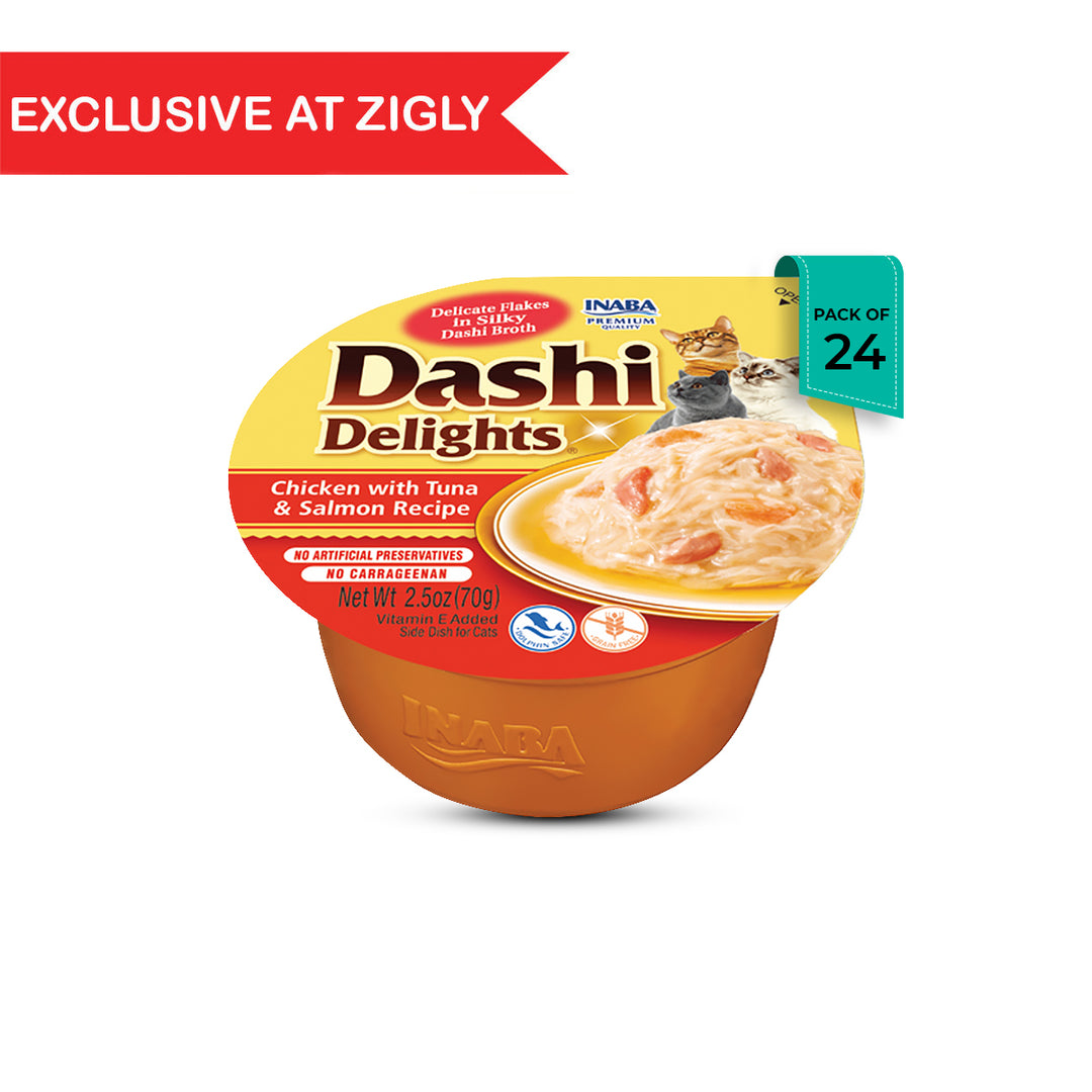 Inaba Dashi Delights Chicken with Tuna & Salmon Recipe Wet Cat Food