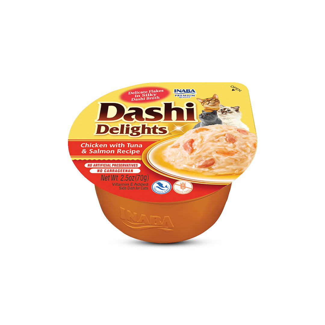Inaba Dashi Delights Chicken with Tuna & Salmon Recipe Wet Cat Food