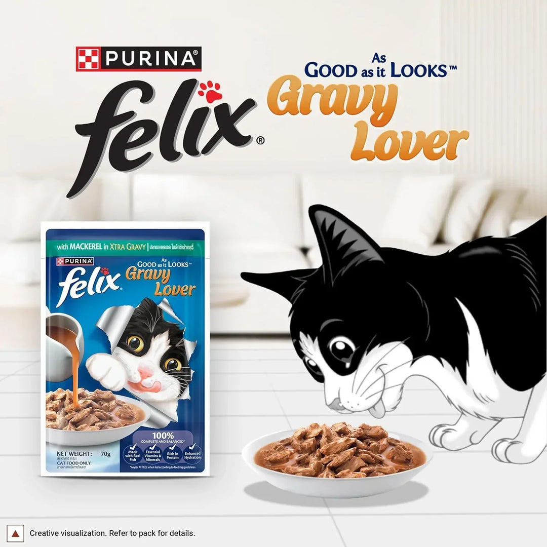 Felix Gravy Lover Mackerel Wet Cat Food - 70g