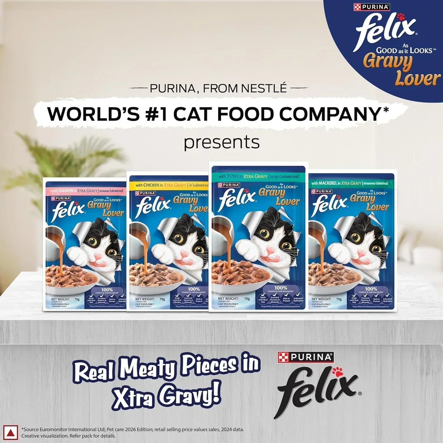 Felix Gravy Lover Mackerel Wet Cat Food - 70g