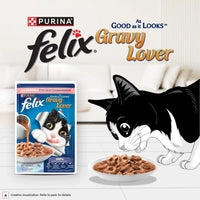 Felix Gravy Lover Salmon Wet Cat Food - 70g