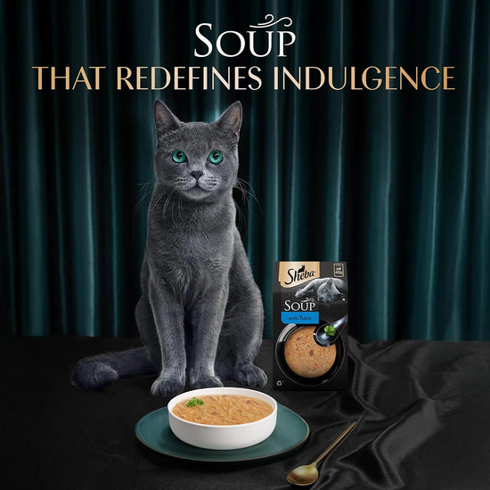 Sheba Soup with Tuna Adult Wet Cat Food - 160g (4 x 40g)