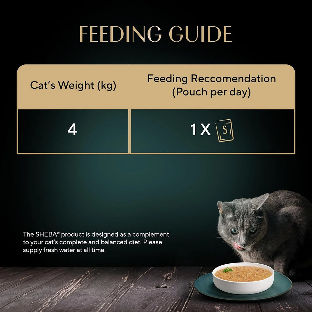 Sheba Soup with Tuna Adult Wet Cat Food - 160g (4 x 40g)