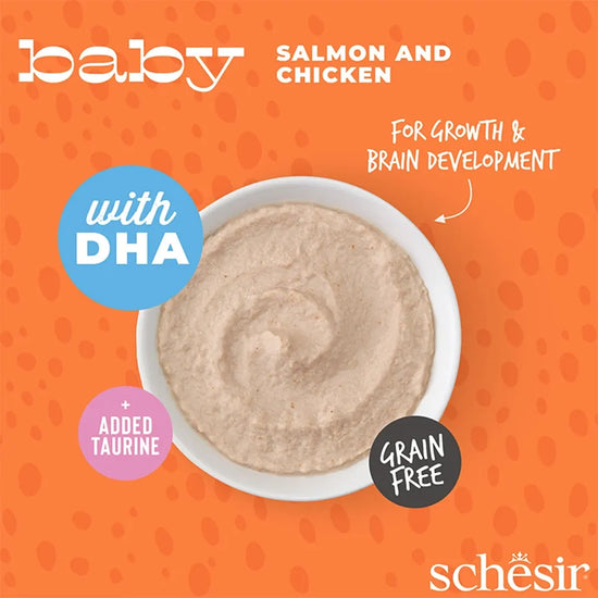 Schesir Baby Cat Mousse Salmon and Chicken Wet Cat Food - 70g