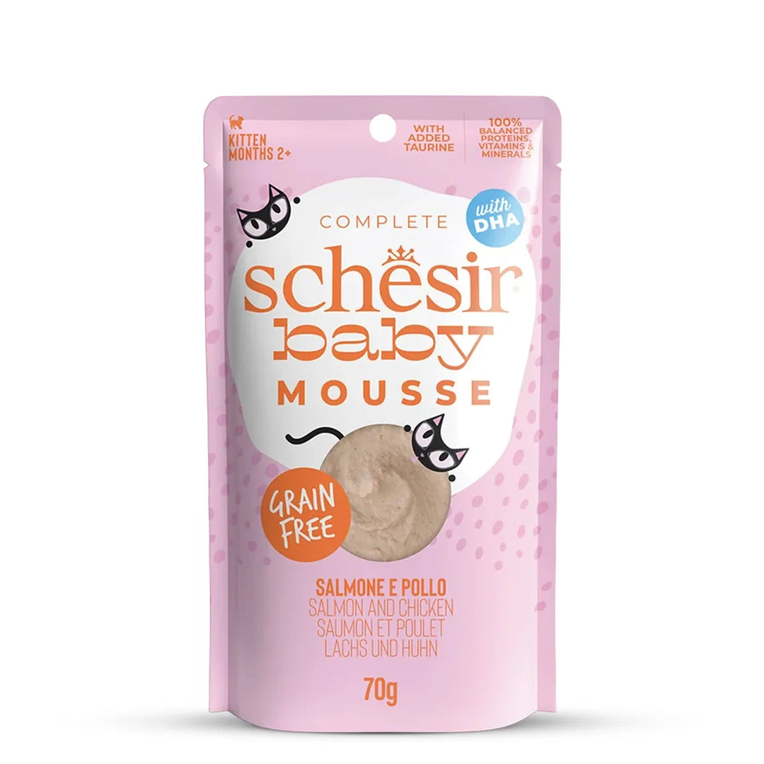 Schesir Baby Cat Mousse Salmon and Chicken Wet Cat Food - 70g