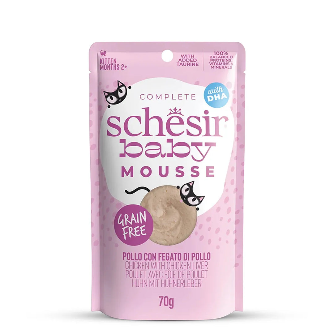 Schesir Baby Cat Mousse Chicken and LiverWet Cat Food - 70g