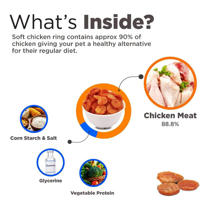 First Bark Soft Chicken Ring Dog Meaty Treat - 70g