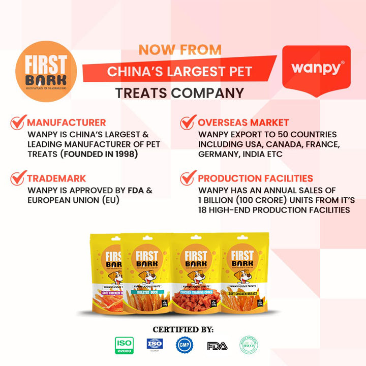 First Bark Soft Chicken Ring Dog Meaty Treat - 70g
