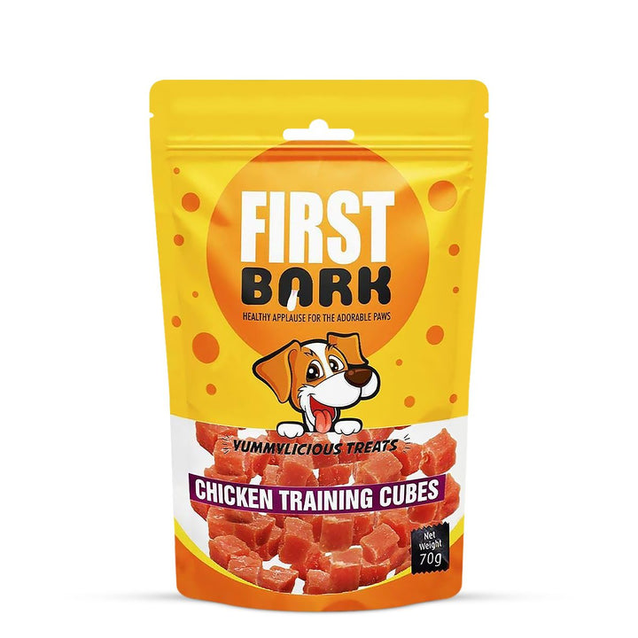 first-bark-chicken-training-cubes-dog-meaty-treat-70g