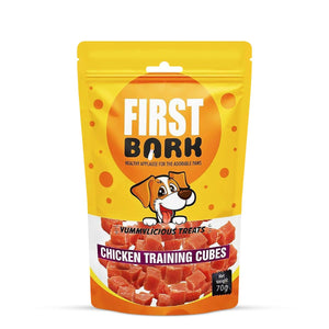 first-bark-chicken-training-cubes-dog-meaty-treat-70g