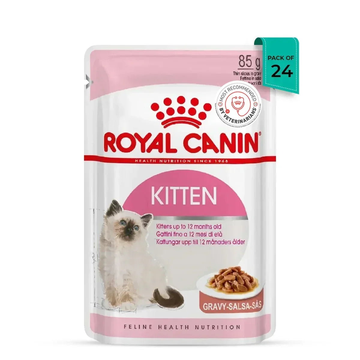  CANIN KITTEN グレービー 85g×68袋入り Royal Canin Kitten Gravy-Salsa Instinctive Pack Wet Cat Food - All