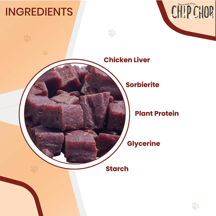 Chip Chops Chicken Liver Cubes Dog Meaty Treat - 70g