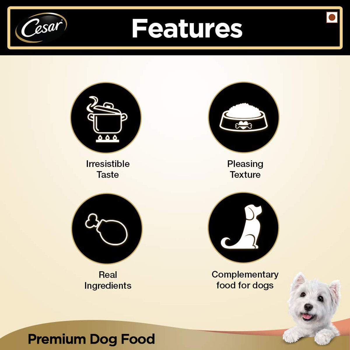 Cesar Salmon & Potato Flavour Wet Dog Food - All Breed Adult - 100g