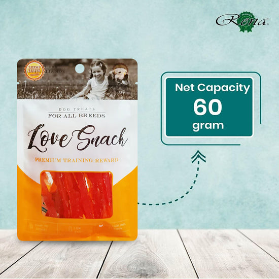 Rena Love Snack Chicken Jerky Stripes Dog Treat - 85g - Zigly