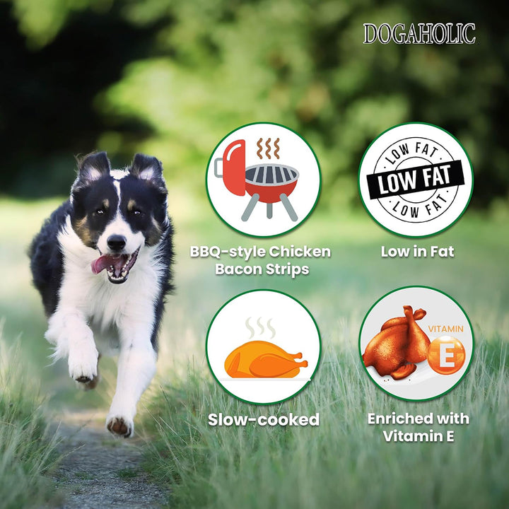 Dogaholic Chicken Bacon Bone Bbq Dog Treat - 10 Pieces