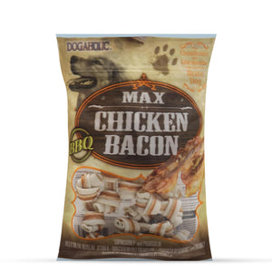 Dogaholic Chicken Bacon Bone Bbq Dog Treat - 10 Pieces