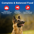 German Shepherd dog with complete balanced food benefits: vitamins, protein, dietary fibers — zigly