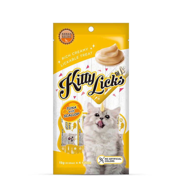 Rena Kitty Licks Tuna With Scallop Cat Treat - 60g tubes