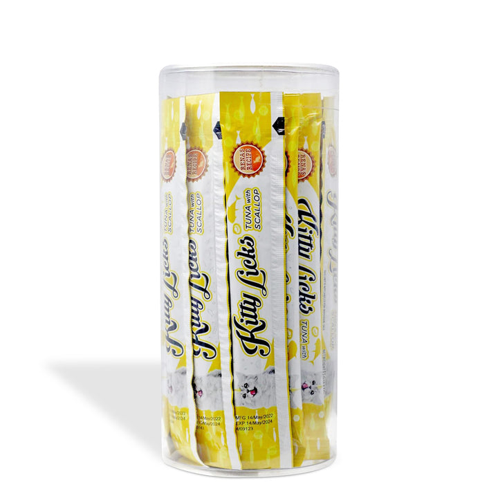 Rena Kitty Licks Tuna With Scallop Cat Treat - 15g x 30 Tubes