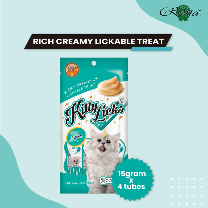 Rena Kitty Licks Tuna Cat Treat - 60g Tubes