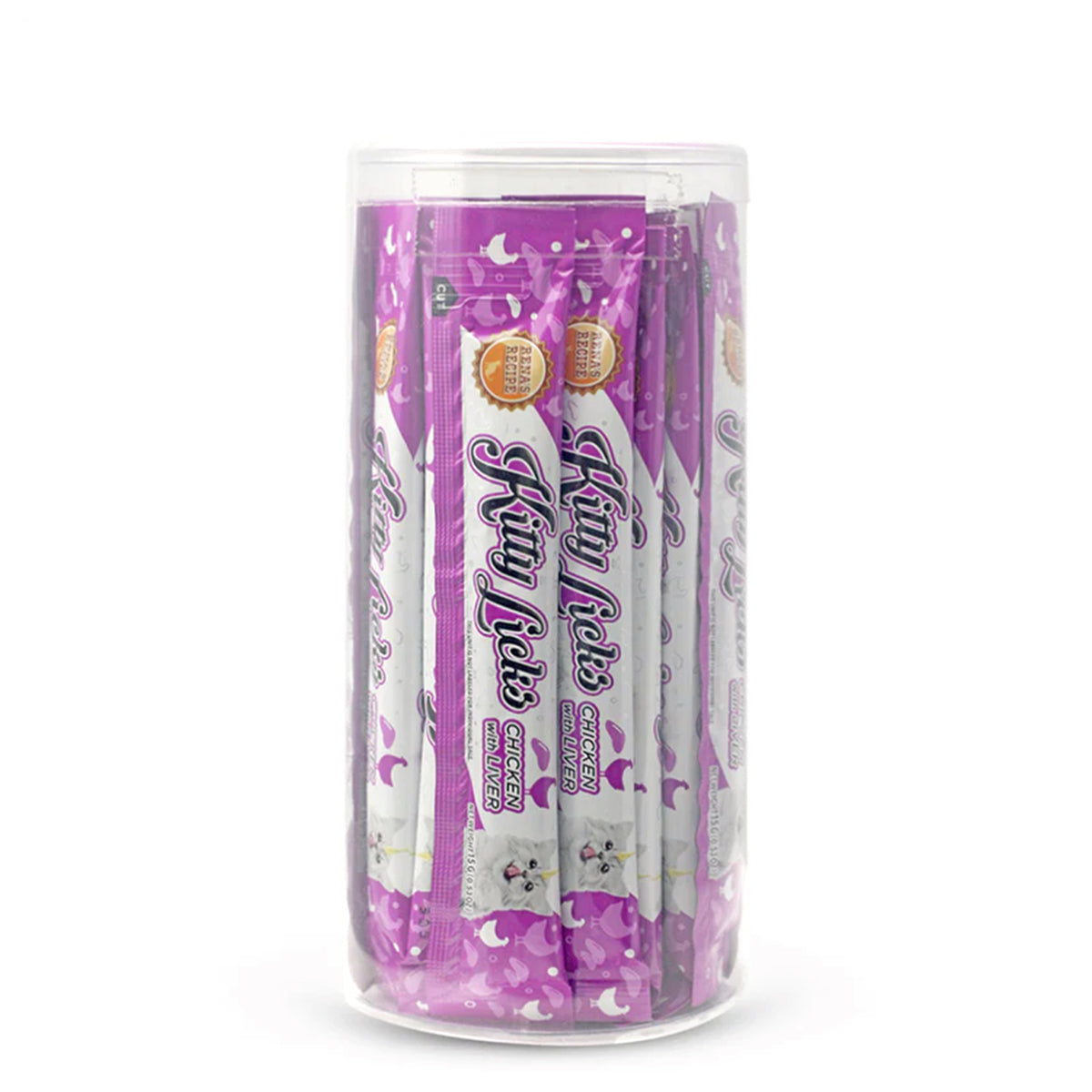 Kitty Licks Chicken Liver Cat Treat – 15g × 30 Tubes