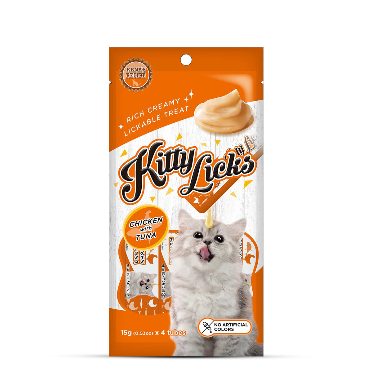 Rena Kitty Licks Chicken With Tuna Cat Treat - 60g Tubes