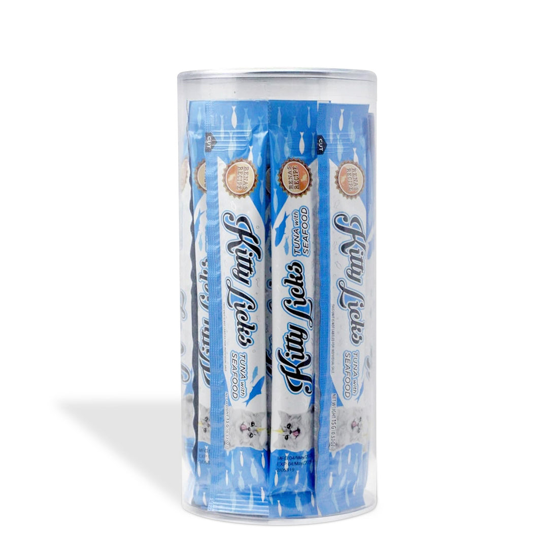 Rena Kitty Licks Tuna Seafood Cat Food - 15g x 30 Tubes