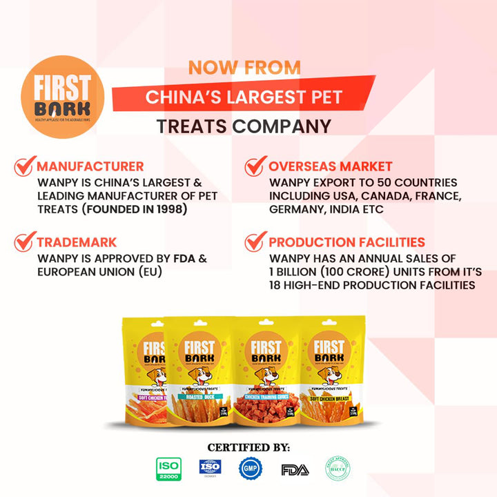 First Bark Mango & Chicken Wraps Dog Treat - 70g