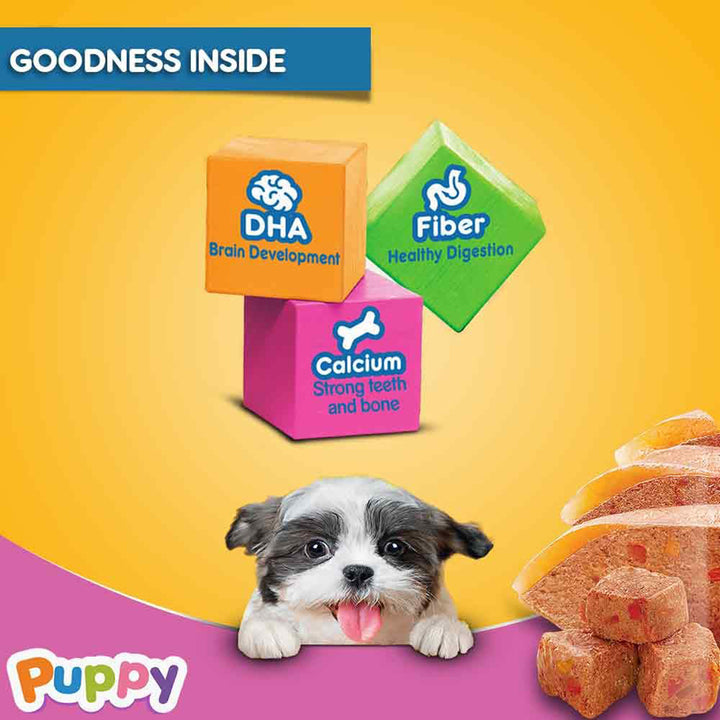 Pedigree Puppy Chicken Liver in Loaf with Vegetables - Wet Dog Food - All Breeds - 70g