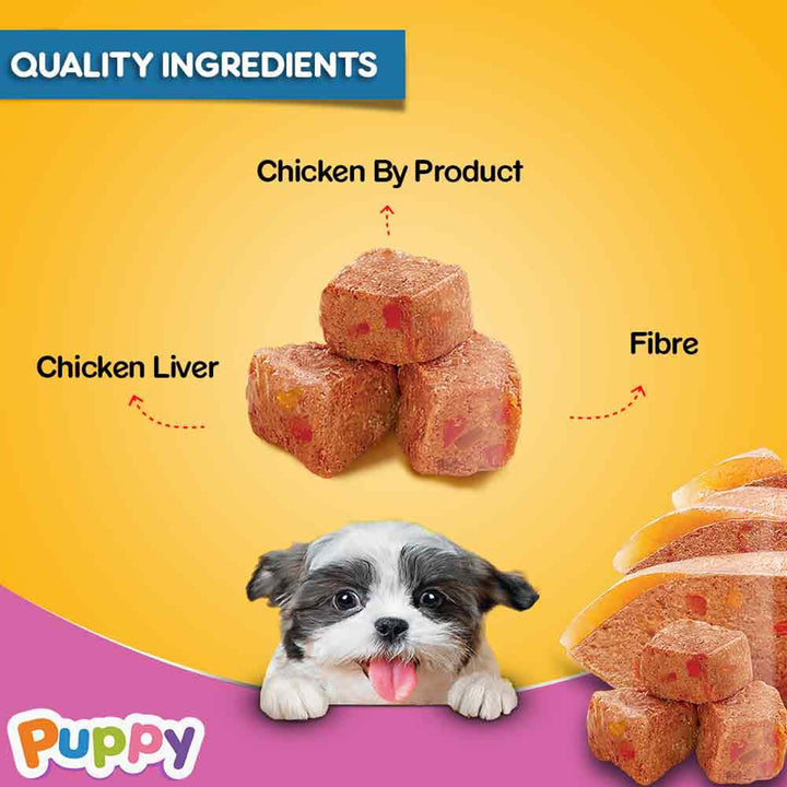 Pedigree Puppy Chicken Liver in Loaf with Vegetables - Wet Dog Food - All Breeds - 70g
