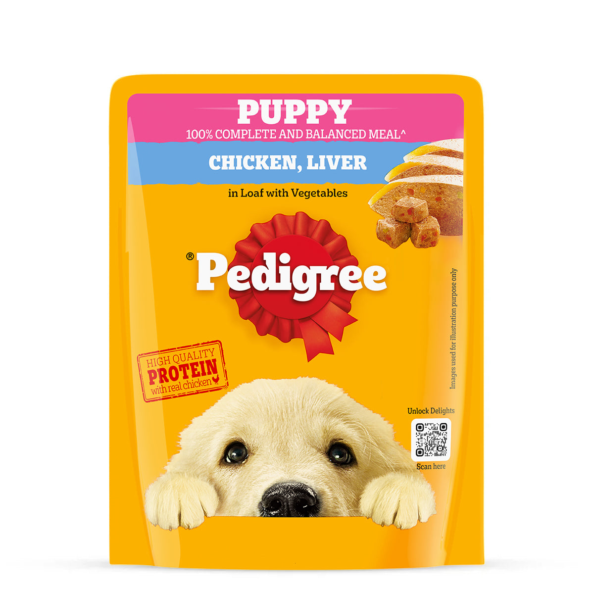 Pedigree Puppy Chicken Liver in Loaf with Vegetables - Wet Dog Food - All Breeds - 70 g