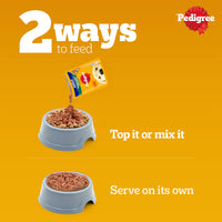 Pedigree Adult Grilled Liver Chunks In Gravy With Vegetables - Wet Dog Food - 70g