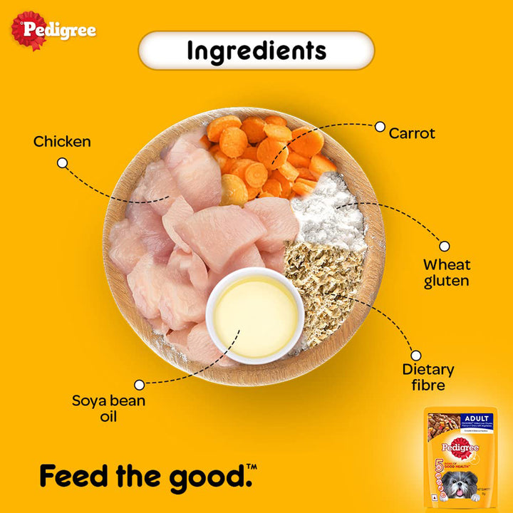 Pedigree Adult grilled Liver Chunks In Gravy With Vegetables - Wet Dog Food - 70g