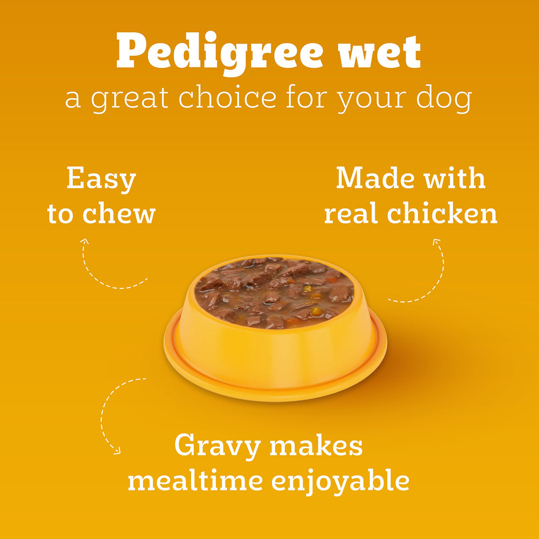 Pedigree Adult Grilled Liver Chunks In Gravy With Vegetables - Wet Dog Food - 70g