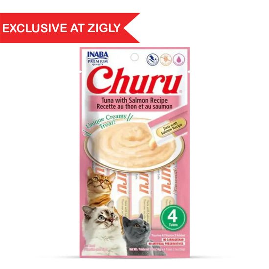 Inaba Churu Tuna With Salmon Cat Meaty Creamy Treat - 56gm