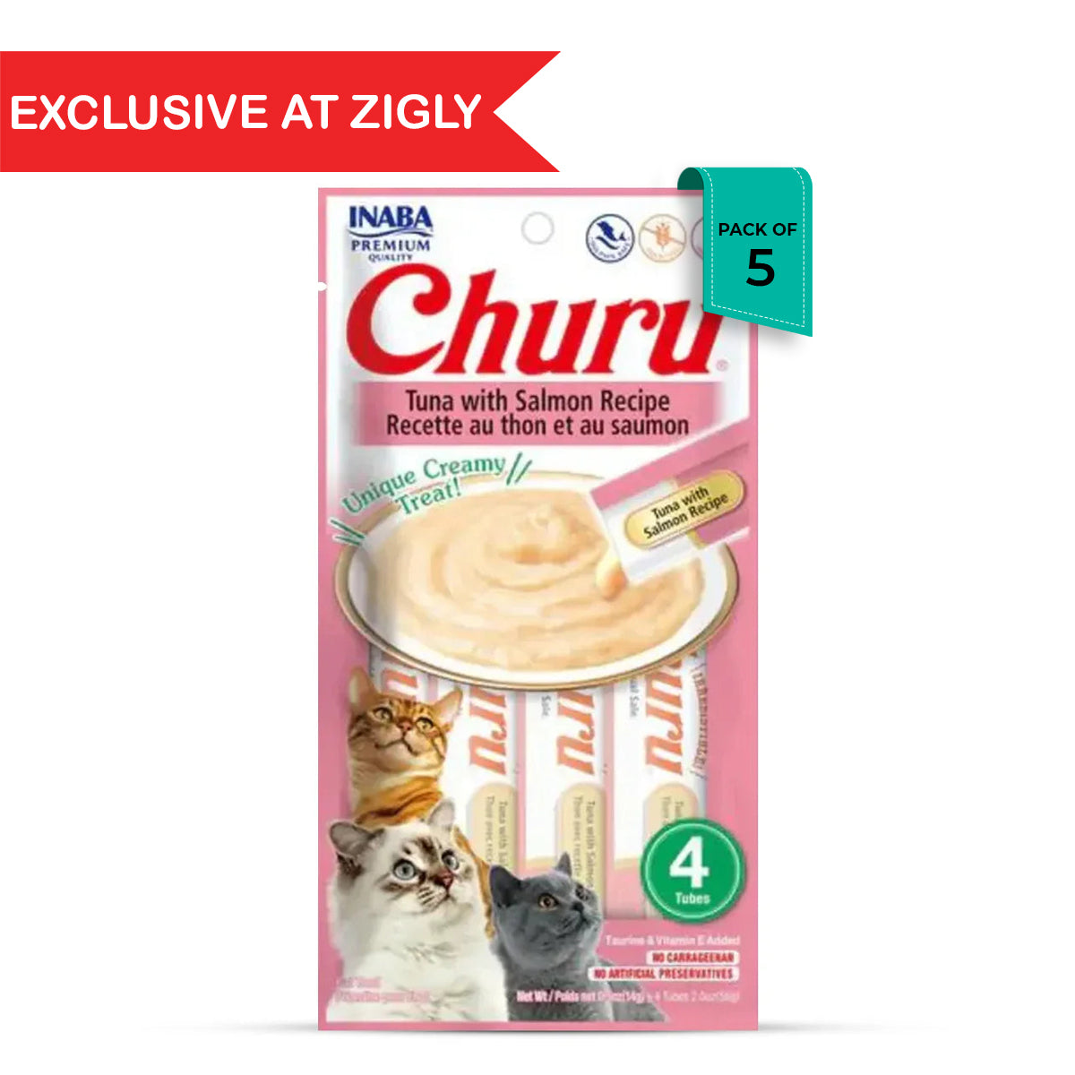 Inaba Churu Tuna With Salmon Cat Meaty Creamy Treat - 56gm