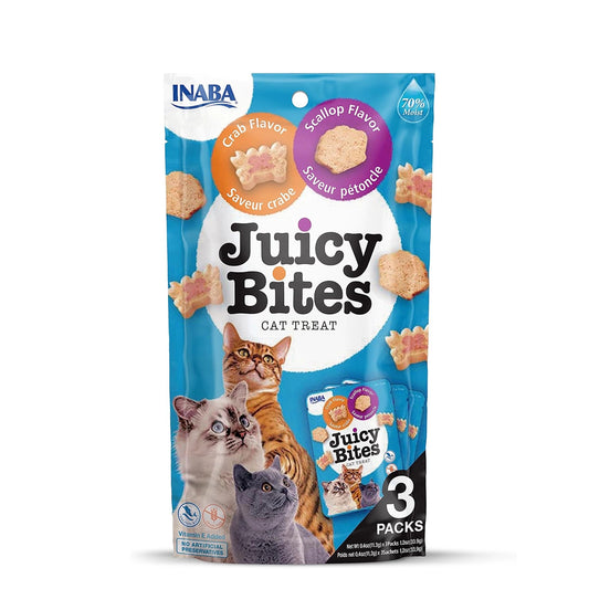 Inaba Juicy Bites Scallop N Crab Flavor Cat Treat - 33.9g