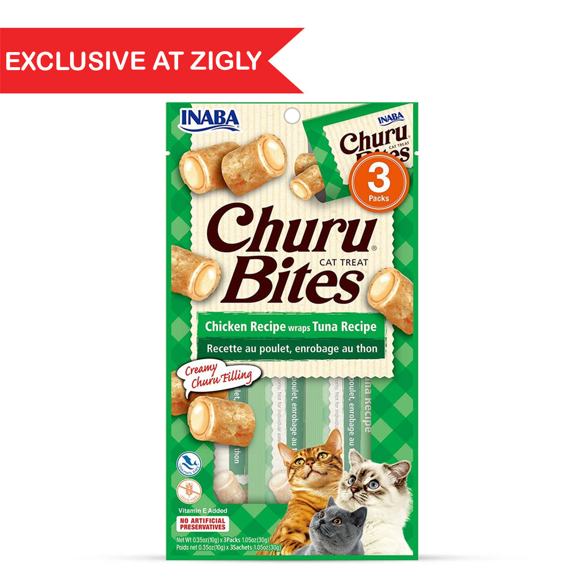 Inaba Churu Bites Tuna & Chicken Recipe Wraps Tuna Recipe Cat Treat - 30gm