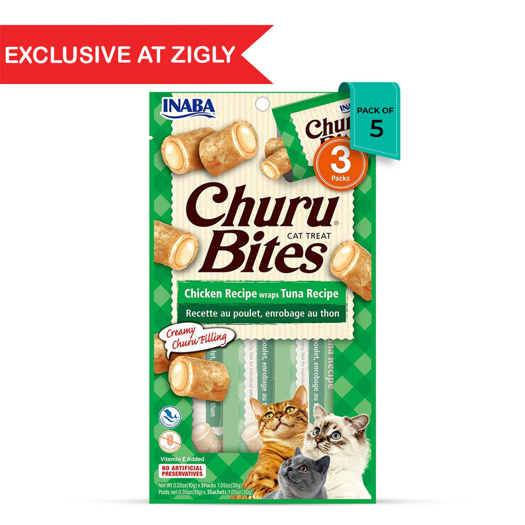 Inaba Churu Bites Tuna & Chicken Recipe Wraps Tuna Recipe Cat Treat - 30gm