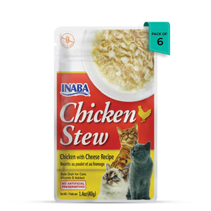 Inaba Chicken Stew Chicken and Cheese Recipe wet cat food 40g pack available on Zigly